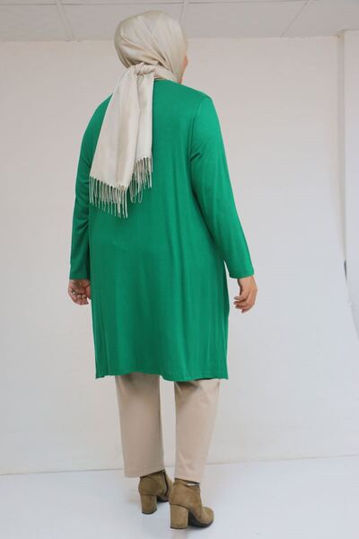 Eslina 58106 Plus Size Skirt Asymmetrical Cut Strawberry Tunic - Beneton