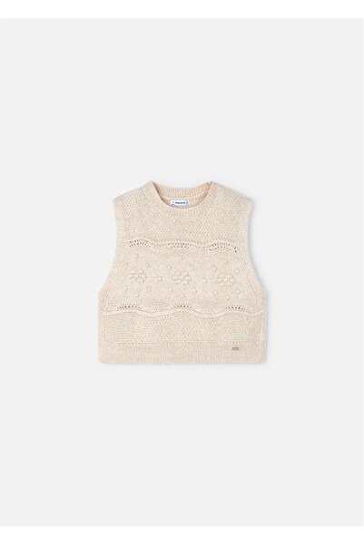 MAYORAL - Knitted Vest Sand Suede
