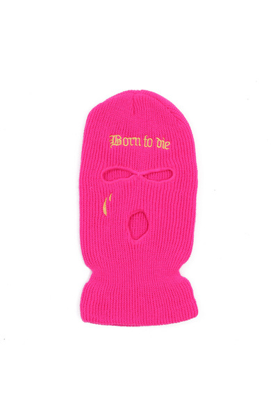 Tessero Cagula Hip hop tip Balaclava unisex, model brodat Born to Die, marime universala, trei gauri, Tesser