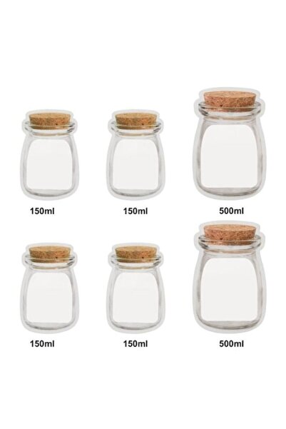 ANTBRO Pungi reutilizabile pentru depozitarea alimentelor 150–500 ml, set de 6 ANTBRO® – recipient pentru frigider, călătorie și baie