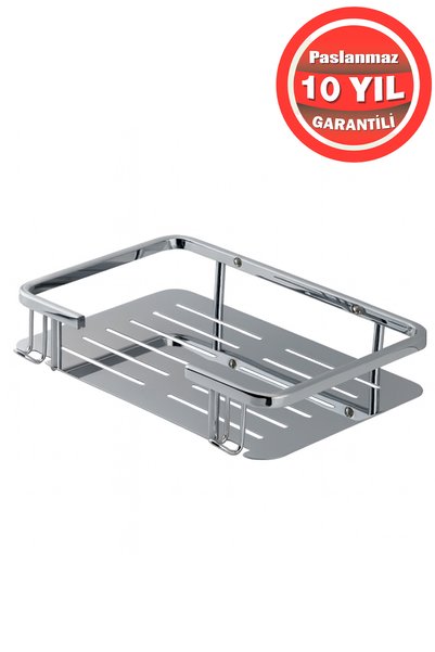 BanyomHome Chrome Stainless Brass Single Lidya Shampoo Dispenser Bathroom Shelf