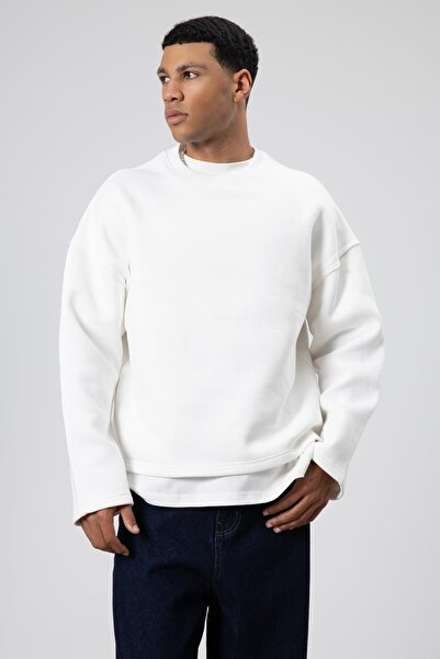 VAMOSCLO Світшот Boxy Fit Basic, колір екрю