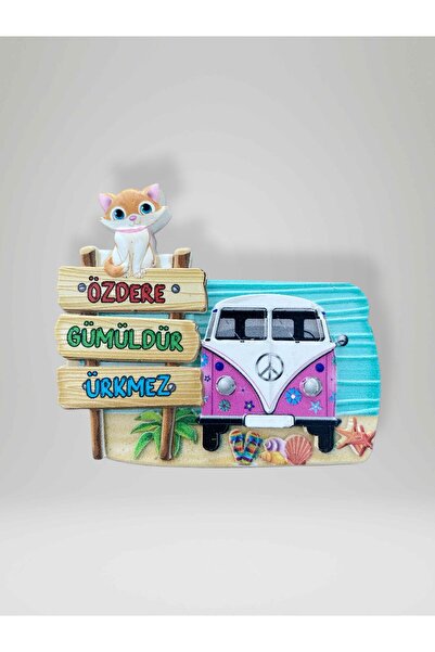 Mundy ÖZDERE / GÜMÜLDÜR / ÜRKMEZ Temalı Kabartmalı Polyester Magnet