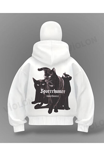 Bravebell سترة كارديجان كبيرة الحجم بتفاصيل قطة وقناع كامل