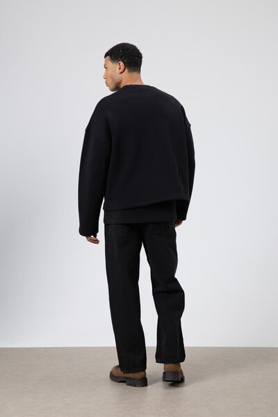 VAMOSCLO Μπλουζάκι με χαλαρή εφαρμογή, βασικό, μαύρο