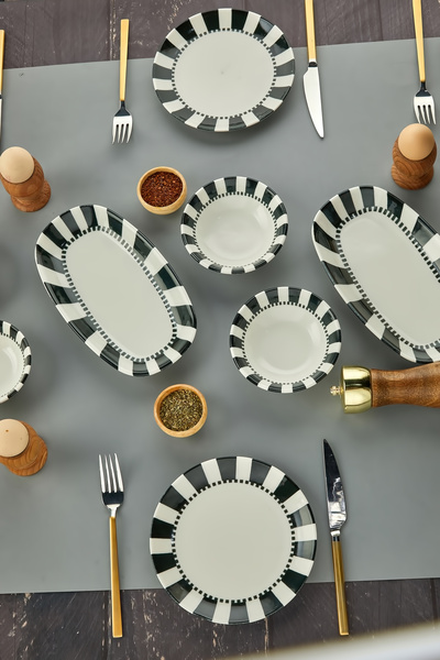 Cooker 14 Parça Pure Porselen Kahvaltı Seti – Şık, Dayanıklı ve Özel Tasarım