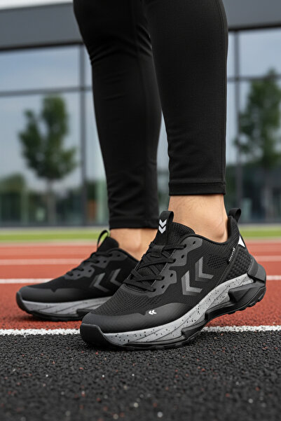 hummel Nano Black-Black Lightweight Flexible Men's Sneaker