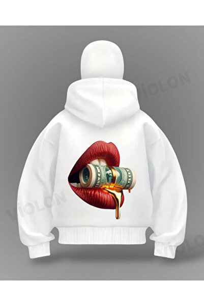 Bravebell سترة كارديجان كبيرة الحجم بتفاصيل النقود وغطاء كامل للوجه