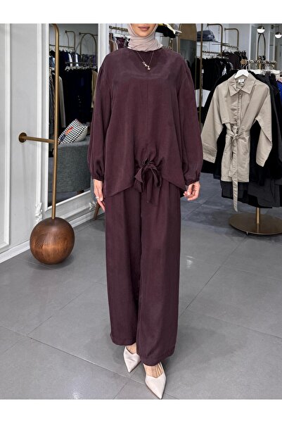 Ghisa BAĞLAMA DETAYLI İPEK TAKIM