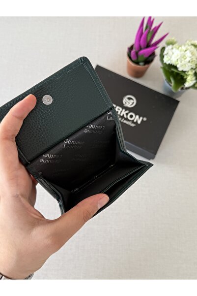 DERKON Her Çantaya Sığabilecek Ölçüde Hakiki Deri Juno Model Kadın Cüzdanı