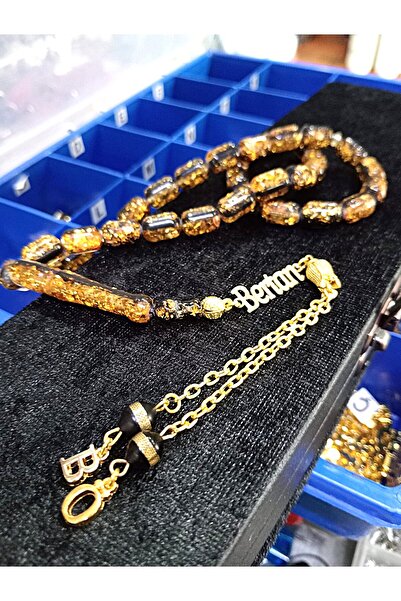 Tesbihburada ALTIN TOZU YAPIMI ORJINAL SERTIFIKALI KEHRIBAR TESBIH İSME ÖZEL 925 AYAR GÜMÜŞ TASARIMLI