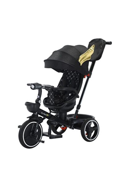 L-Sun Tricicletă pliabilă cu scaun rotativ SL01 neagră cu aripioare