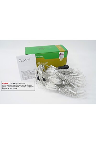Flippy Sectiune Instalatie de Craciun Flippy, Tip Perdea, cu Flash ,2 X 2 m, ...