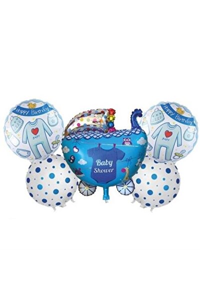 gifttime Welcome Baby Stroller Set of 5 Foil Balloon