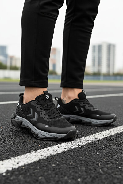 hummel Nano Black-Black Lightweight Flexible Men's Sneaker