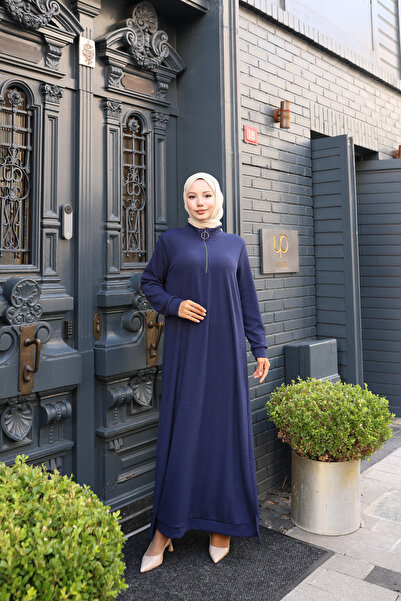 Butik Knitted Half Turtleneck Zipper Dress