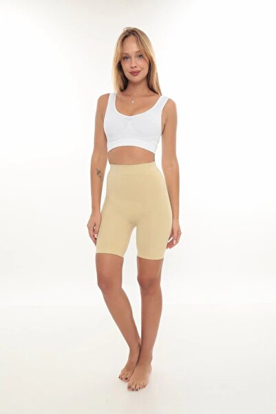 Aznime شورت كورسيه بيج بخصر عالٍ مصنوع من السيليكون غير قابل للانزلاق