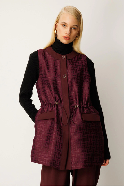 Ghisa Kendinden Desenli Yelek Takım 26KGSTKM3199