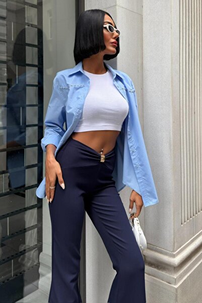 Lijuri Штани з підвертами та застібками, деталізовані, іспанські 0090 R7-C-K5