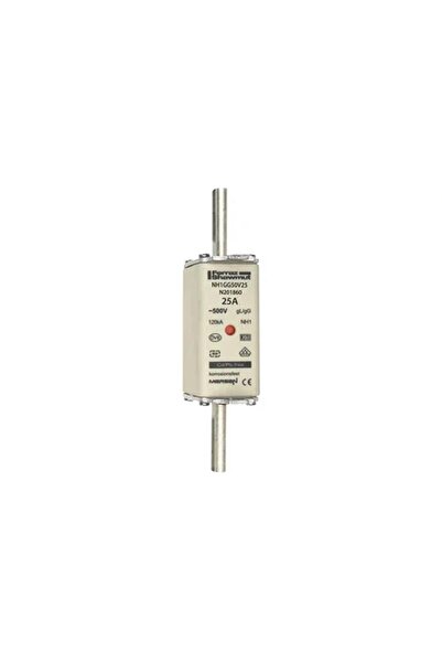 mersen NH1GG50V25 NH Sigorta 25A 500V AC gG Çift Gösterge – 3’lü Paket