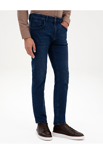 Pierre Cardin Lacivert Slim Fit Jean Pantolon 50317280-VR033