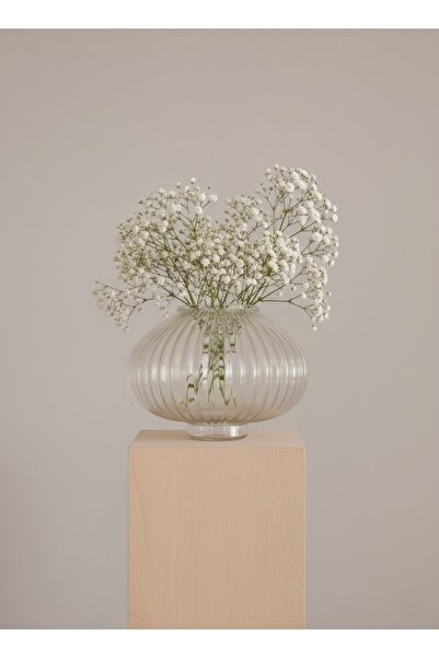 KONKRE TASARIM Helen Amber Cam Dekoratif Vazo