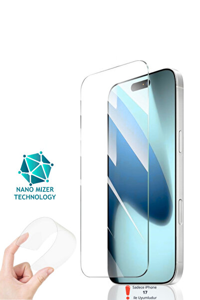 Evax (Nano Cam) iPhone 17 Uyumlu Ultra İnce Darbe Korumalı Esnek Nano Mizer C...