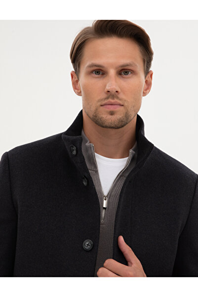 Pierre Cardin Antrasit Slim Fit Palto 50317440-VR006