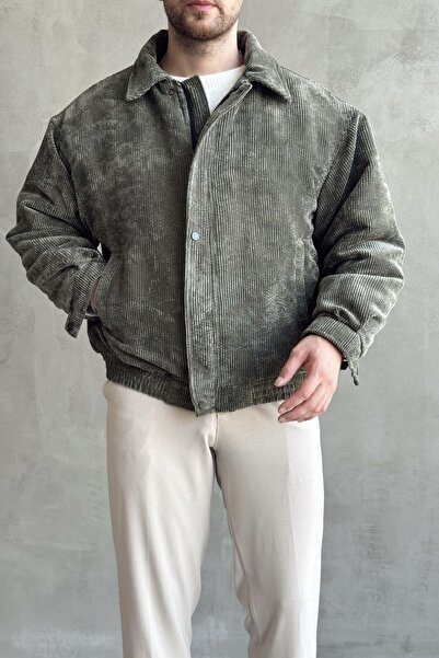 Moderk Yeni Sezon Fitilli Kadife Ceket İçi Astarlı Mont