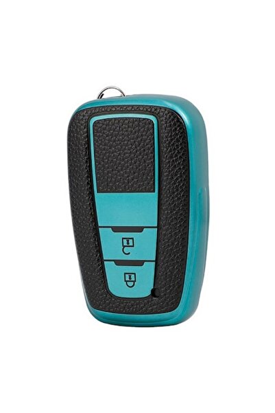 OEM Husa verde cu inserții din piele pentru cheie Toyota CHR C-HR 2017-2019