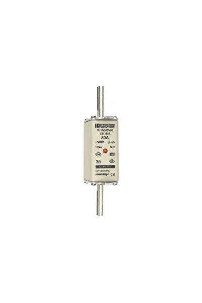 mersen NH1GG50V80 NH Sigorta 80A 500V AC gG Çift Gösterge – 3’lü Paket