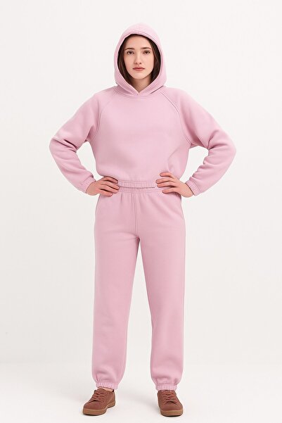 HAKKE Three Thread Hooded Tracksuit Set