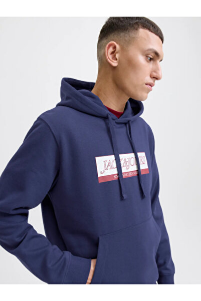 Jack & Jones Jorinwood Block Branding Sweat Hood Erkek Jack&Jones Baskılı Sweat 12283934