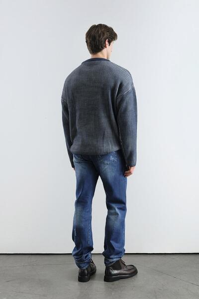GIESTO Effective Knitwear Dark Blue Sweater