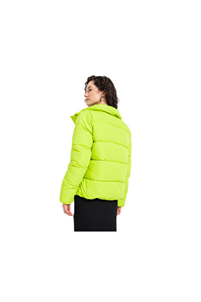 ONLY Onlnewcool Puffer Γυναικείο Casual Παλτό 15295424 -LIMADE Πράσινο
