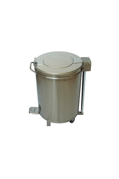 Moratti România Moratti stainless steel round waste bin, pedal operated 90 l