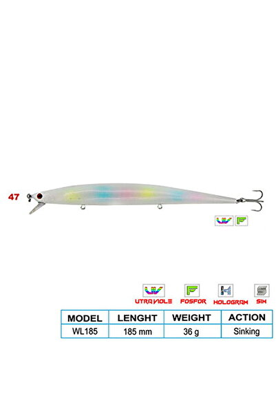 Wily SUPER STAR CL:47 185mm 36gr (Sinking)