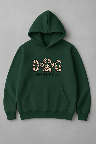 LORVEX سويت شيرت كبير الحجم مطبوع عليه Dog Mom Digital Front Print