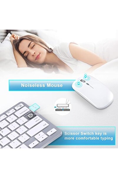 EKDANT Wireless keyboard and mouse with built-in, rechargeable battery