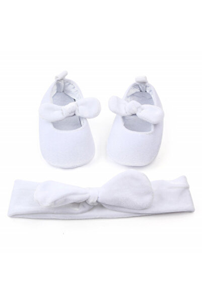 Superbaby Balerini albi cu bentita