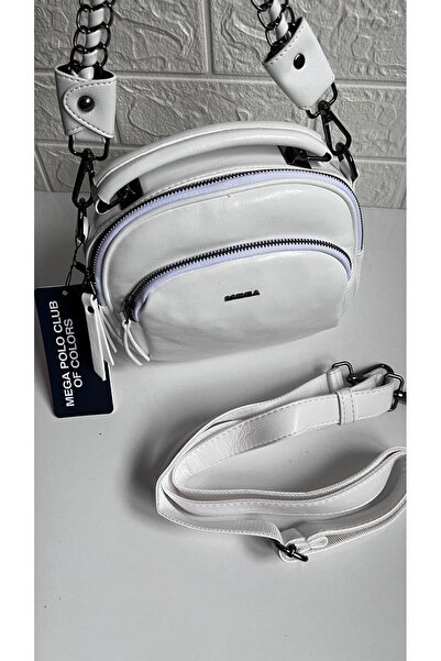 Çanta Trend Mega Polo Біла 4-секційна сумка середнього розміру з підкладкою