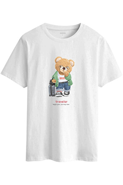 DK DAKSEL Women's Men's Unisex Teddy Bear Printed T-Shirt Combination – with Bag Gift