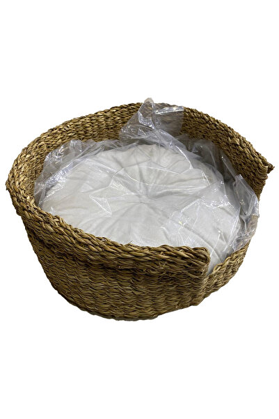PANALI Round Wicker Pet Basket
