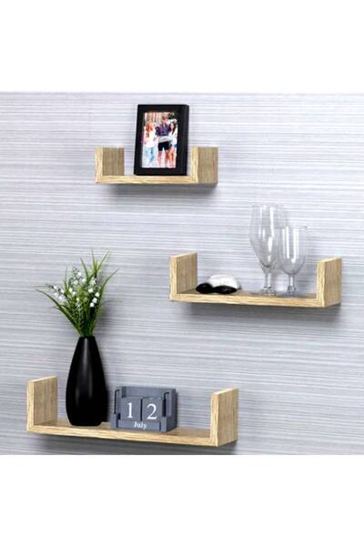 OEM Set rafturi lemn bej - set 3 buc