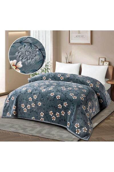 Roshen Luxurious and high-quality 4-piece blanket for one and a half people, made of soft velvet, size 170*210 cm.