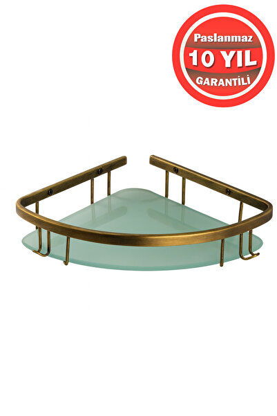 BanyomHome حامل شامبو زجاجي من النحاس المقاوم للصدأ كارمينا مقاس 22×22 سم مع ...