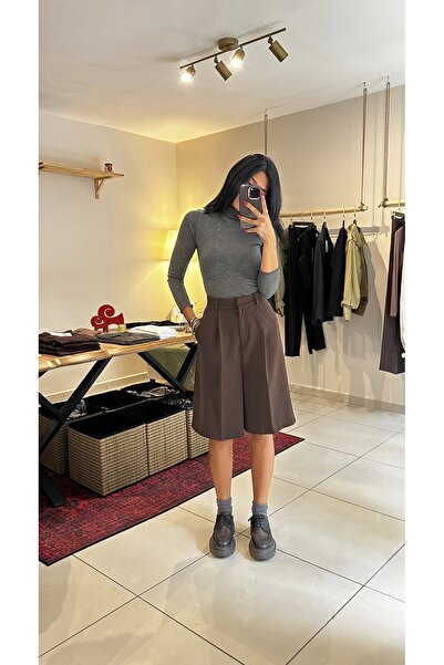 Kris Kadın Yüksek Bel Dizaltı Şort