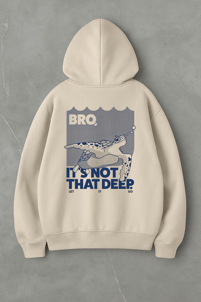 LORVEX Nu este atât de adânc Pulover supradimensionat cu imprimeu pe spate tr...