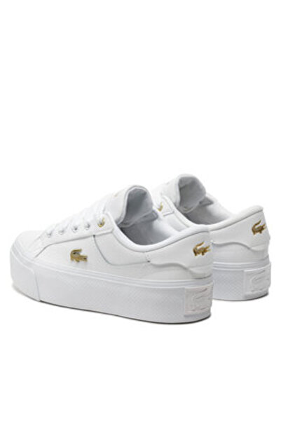 Lacoste Γυναικεία Αθλητικά Παπούτσια Λευκά LACOSTE-747CFA0005 216 ΛΕΥΚΟ/ΧΡΥΣΟ