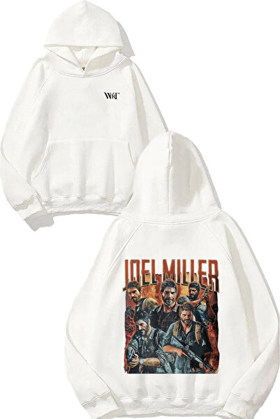 THEWERT سويت شيرت أبيض بقلنسوة مطبوعة من تصميم جويل ميلر